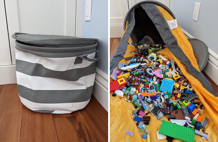 Encourage Imaginative Play And Indoor Adventure While Keeping Toys Tidy With The Slideaway Toy Storage Organizer And Playmat, A Clever 2-In-1 Solution That Stores Toys And Games In A Compact Basket, Then Unfolds Into A Vibrant Playmat