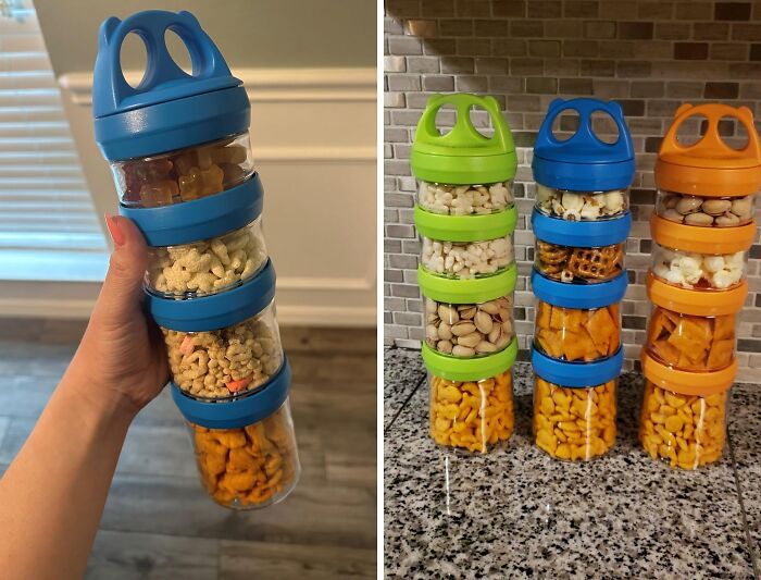 Transport Your Turkey Day Treats In Tidy, Stackable Style With The Portable Stackable Food Storage Containers For Snacks - Because Nobody Likes Soggy Pretzels