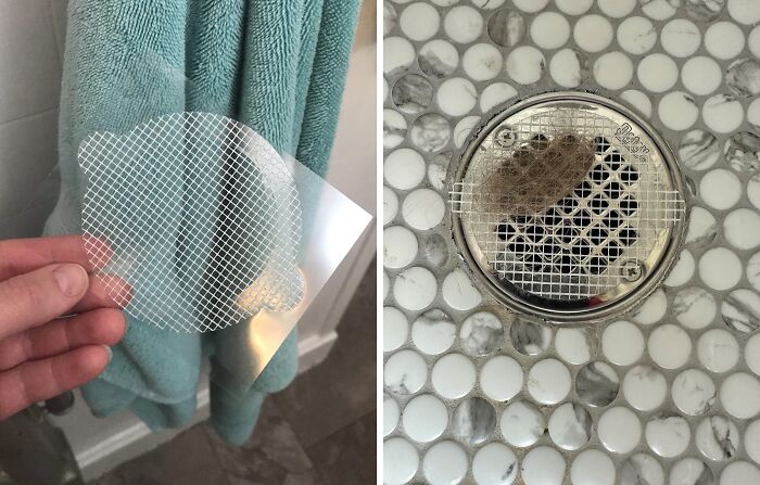  Disposable Hair Catcher Mesh Stickers Have Made A Huge Difference For People Tired Of Clogged Drains And Messy Cleanups