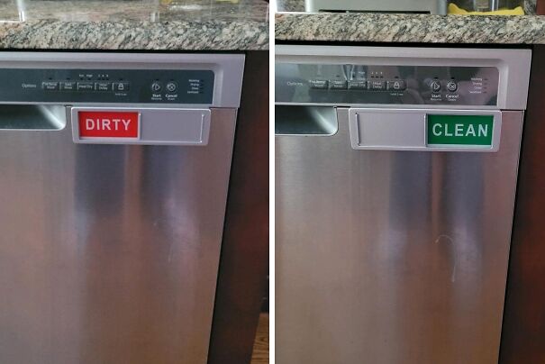 Keep The Kitchen Tidy And The Dishwasher Drama-Free With The Clean/Dirty Dishwasher Magnet, A Small But Mighty Helper That Lets Everyone Know When It's Time To Load Up