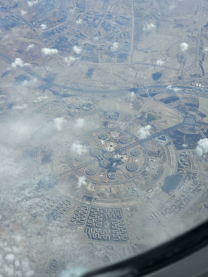 Octagon (Egyptian Ministry Of Defense) Seen From The Plane