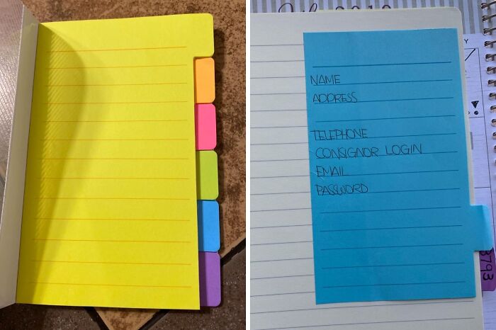 Keep Your Notes Neatly Organized And Easily Accessible With The Tabbed Self-Stick Lined Note Pad