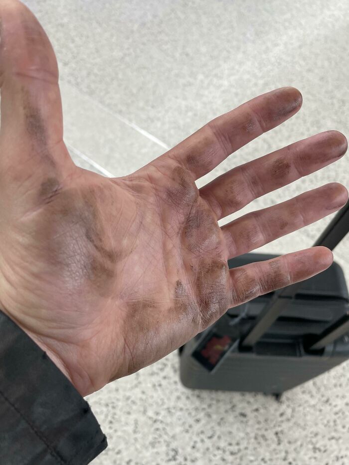 The Result Of Placing Your Hand On The Handrail Of The Moving Walkway In Terminal 5 Of Jfk Airport