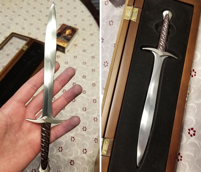 Unleash The Power Of The Noble Sword Sting With The Sting Letter Opener, A Beautifully Crafted Replica Of Bilbo's Trusty Blade