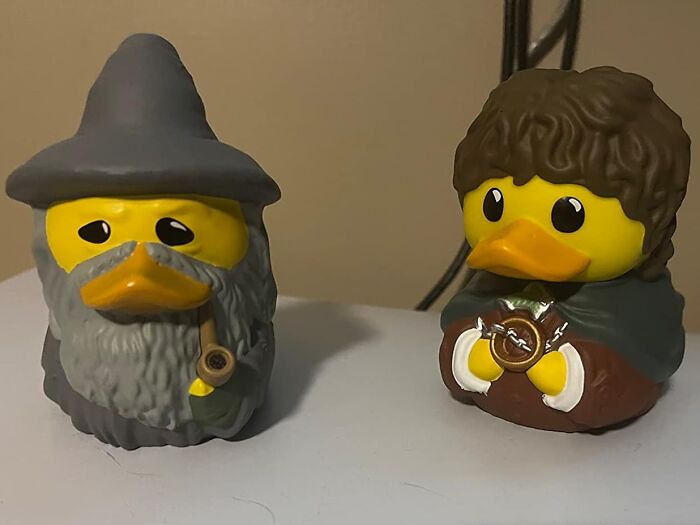 Embark On A Quacking Quest For Fun And Adventure With The Frodo And Gandalf Rubber Ducks, A Delightful Duo Of Bath-Time Companions