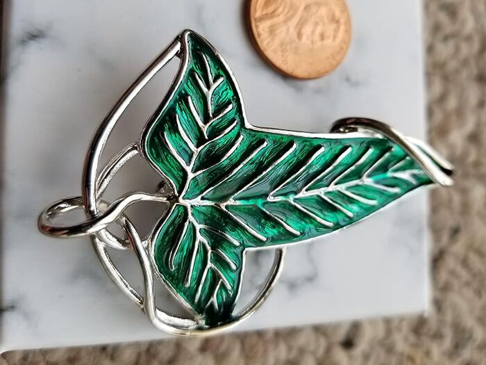 Adorn Yourself With The Symbol Of The Elves' Eternal Connection To Nature With The Elven Green Tree Leaf Enamel Pins