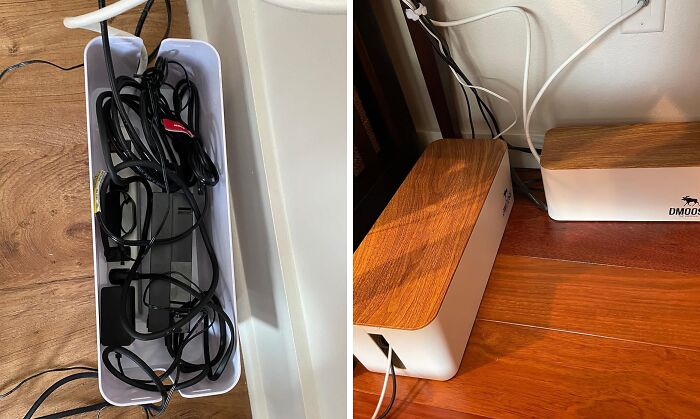 This Cable Management Box Will Get Your Cords In Order And Look Good While Doing So