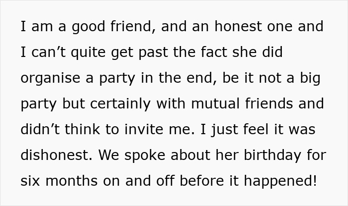 Woman Finds It Strange That Her Bestie Didn't Invite Her To Her B-Day Party, Thinks Of Ending It