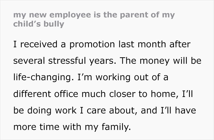 School Bully’s Mom Finds Out Her New Boss Is His Victim’s Parent, Goes Weaving Intrigues On The Spot