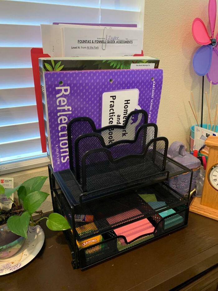 Tired Of Playing Jenga With Your Office Supplies? This Mesh Desk Organizer With Sliding Drawer Will Keep Everything Neatly Stacked And Within Reach. No More Toppling Towers Of Sticky Notes!