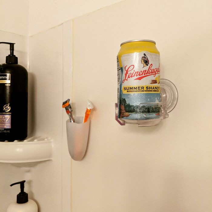 Turn Your Morning Rinse Into Happy Hour With This Inexplicably Existing Shower Cupholder 