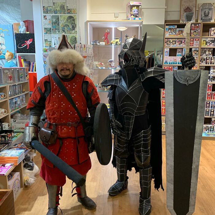 Me As A. Mongolian Warrior And My Friend As Guts From Berserk In Berserker Armor