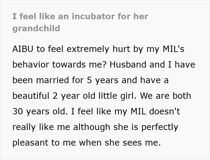 “AIBU Because I Feel Like An Incubator For Her Grandchild?”: Mom Holds A Grudge Against MIL