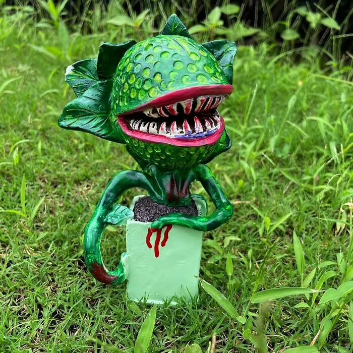 Feed Me, Seymour... And Your Guests! This Audrey II Sculpture Brings A Man-Eating, Musical Masterpiece To Your Doorstep, Guaranteed To Make Your Visitors Green With Envy