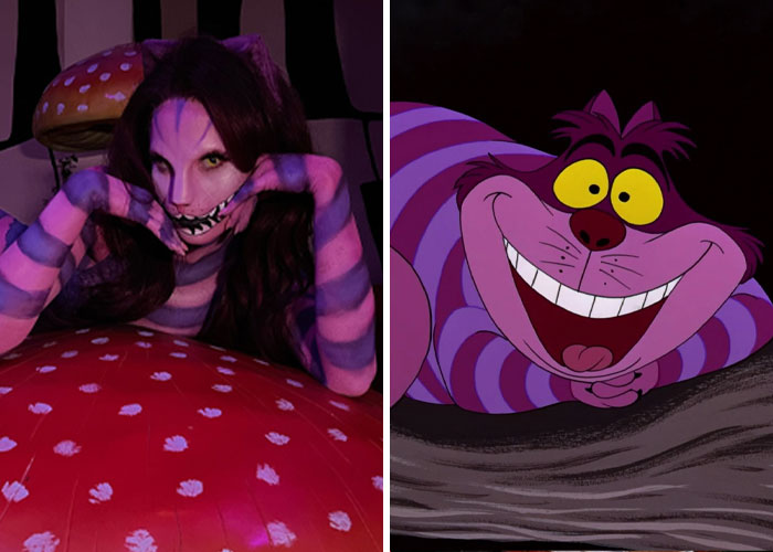 Alix Earle como el gato de Cheshire