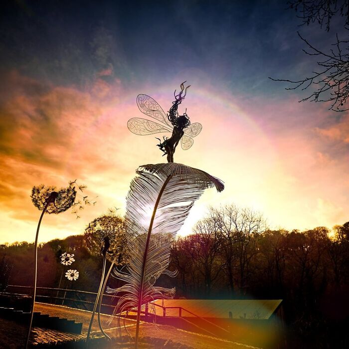 Amazing Fairy Sculptures Dancing With Dandelions By Robin Wight