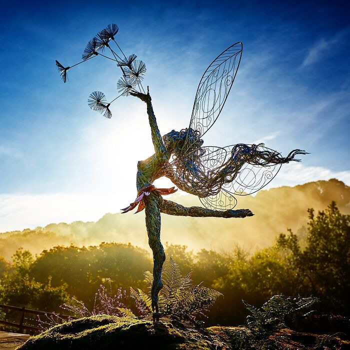 Amazing Fairy Sculptures Dancing With Dandelions By Robin Wight