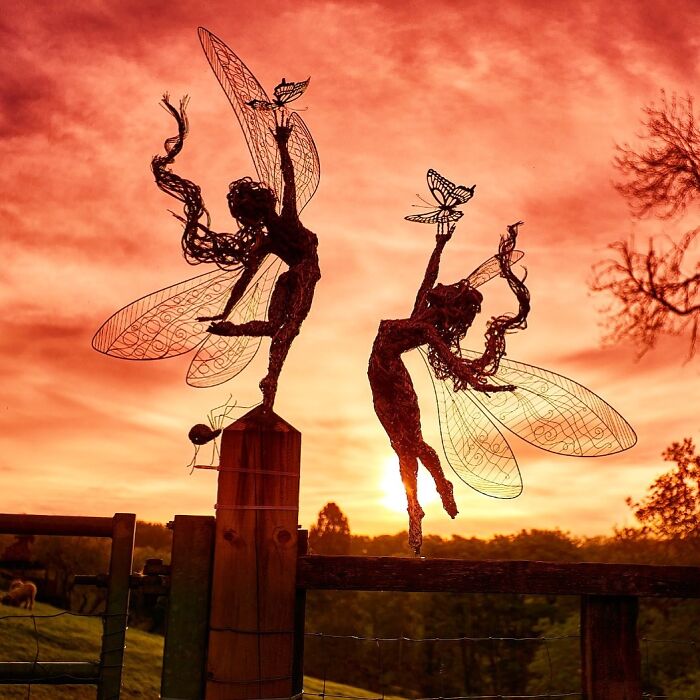 Amazing Fairy Sculptures Dancing With Dandelions By Robin Wight