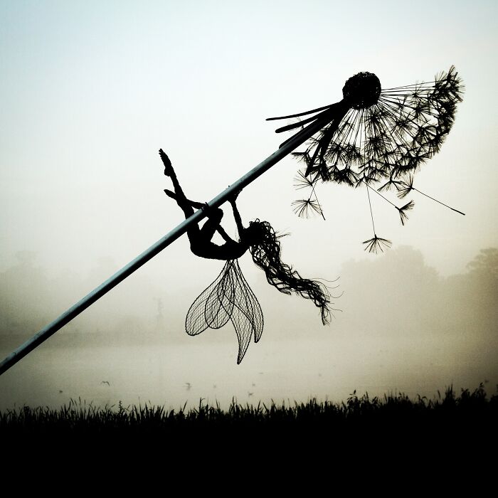 Amazing Fairy Sculptures Dancing With Dandelions By Robin Wight