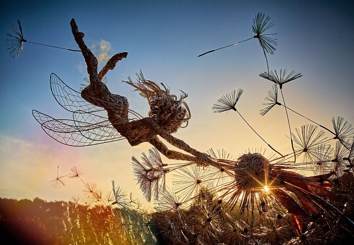 Amazing Fairy Sculptures Dancing With Dandelions By Robin Wight