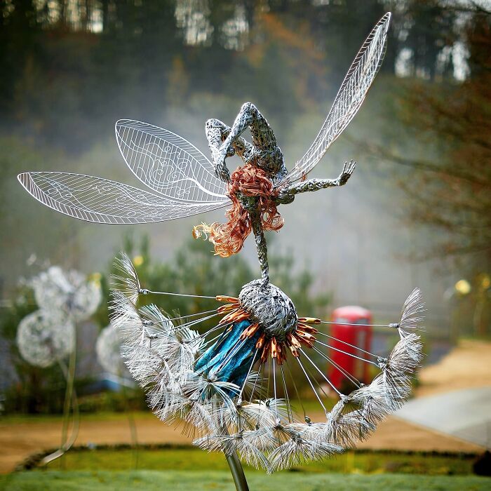 Amazing Fairy Sculptures Dancing With Dandelions By Robin Wight