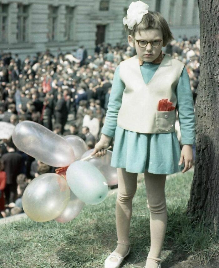 A Schoolgirl Photographed At The 1968 May Day Demonstration In Lviv, Ukraine, By Pavliuk Ilya