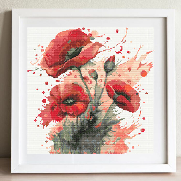 10 Of My Cross Stitched Watercolor Paintings - 79