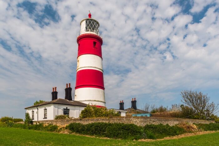 Happisburgh Lighthouse, East Of England. Pronounced Hayzbuhruh