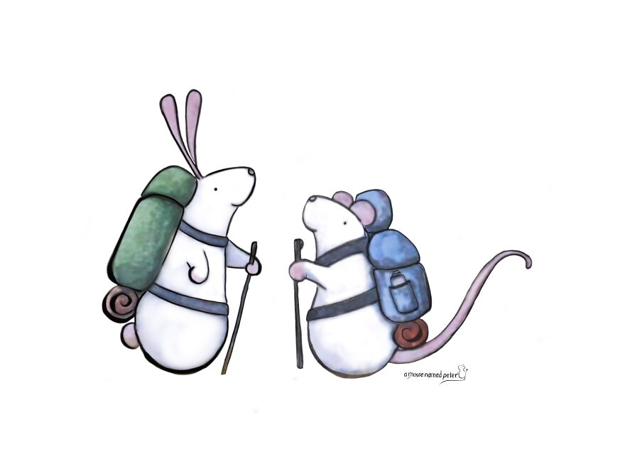 I Draw A Mouse And His Friends Traveling Through The World