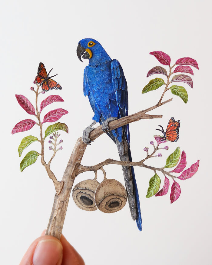 I Create Paper Art, And Here’s My Collection Of 40 Miniature Parrots ...