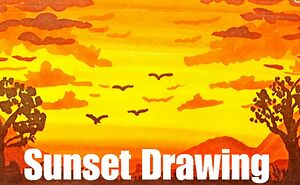 How To Draw Sunset Using Alcohol Markers