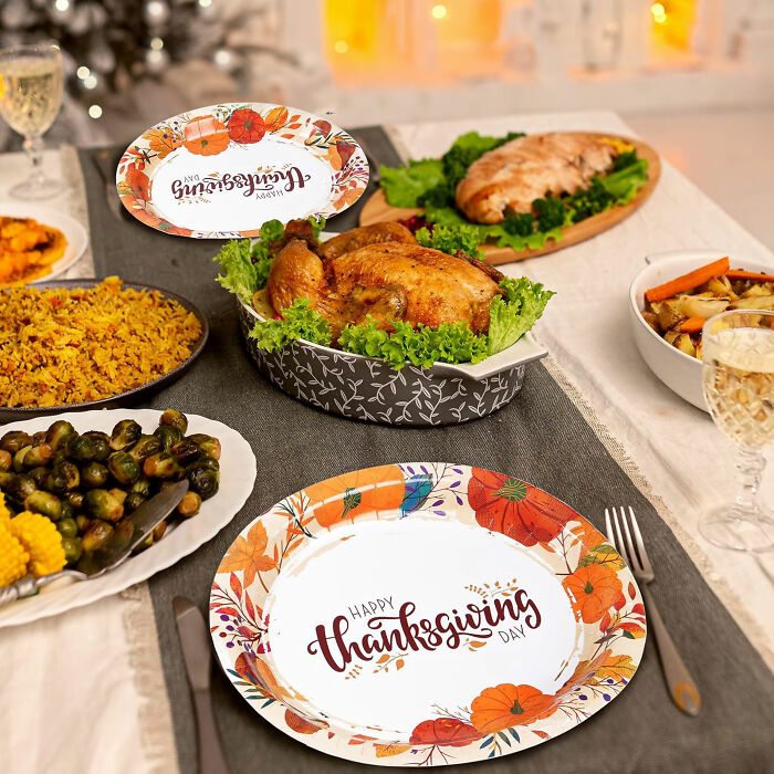 Plate Up The Perfect Thanksgiving Presentation With The Oval Thanksgiving Paper Plates, Because Even The Most Basic Of Paper Plates Can Add A Touch Of Holiday Magic To Your Turkey Feast