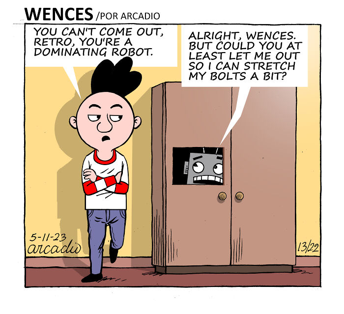 Wences And His Domineering Robot