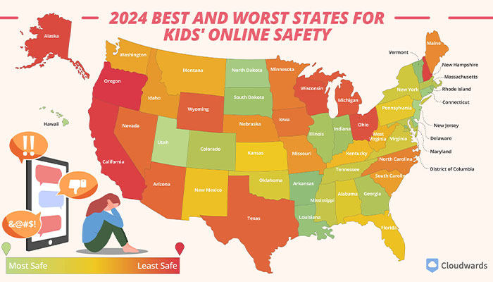 California Faces Cybercrime Epidemic, Ranked Worst For Kids’ Online Safety In 2024