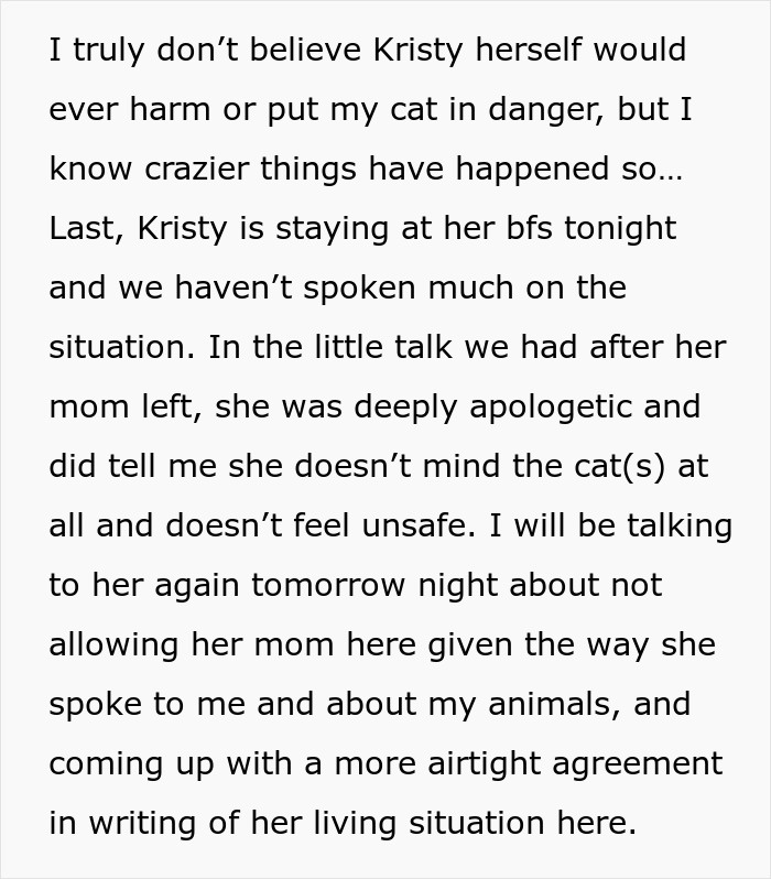 Mom Demands Woman Get Rid Of Her Own Cat Because Of Pregnant Daughter, Gets Banned From House