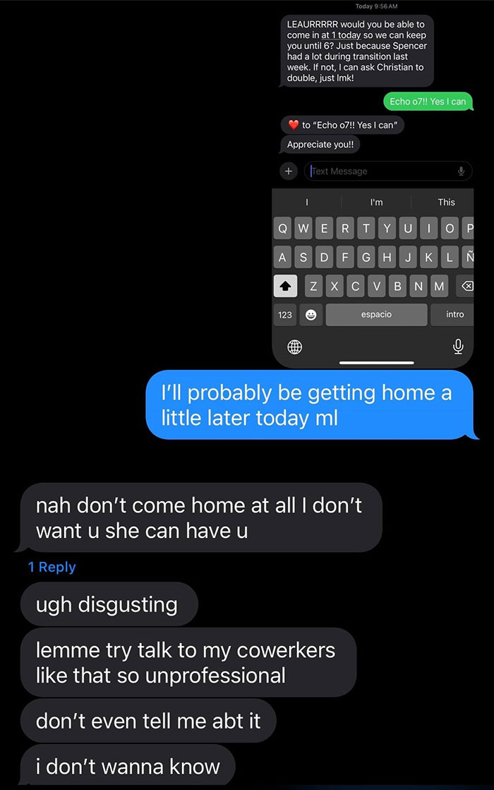 Guy Shares Texts From His Insecure GF After She Saw Texts From His Manager, Folks Are Horrified