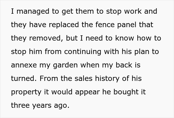 “I’ve Just Purchased A Maisonette, Neighbor Believes My Entire Garden Belongs To Him”