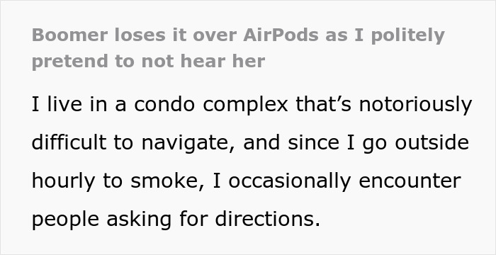 “I Politely Pretend To Not Hear Her”: Guy Watches Rude Elder Lose It Over AirPods