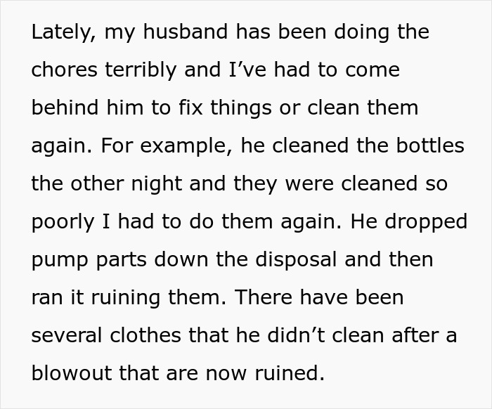 Man Faces The Consequences Of His Weaponized Incompetence He Used Against His Postpartum Wife