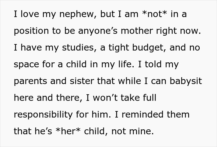 “[Am I The Jerk] For Telling My Sister I Won’t Raise Her Child After She Abandoned Him?”