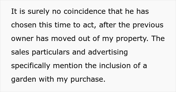 “I’ve Just Purchased A Maisonette, Neighbor Believes My Entire Garden Belongs To Him”