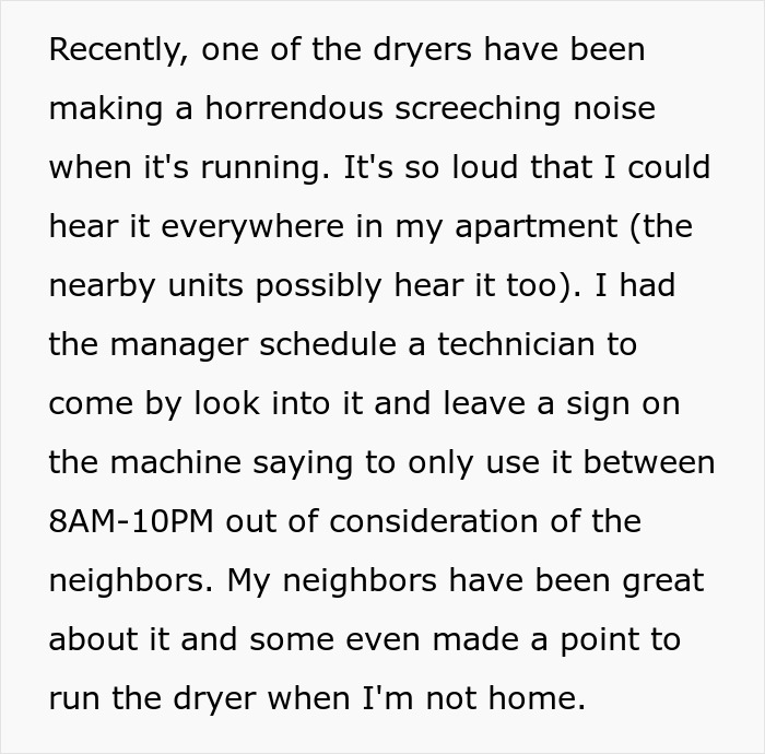 Neighbor Does Laundry After Midnight, Person Makes Sure His Clothes Are Not Washed