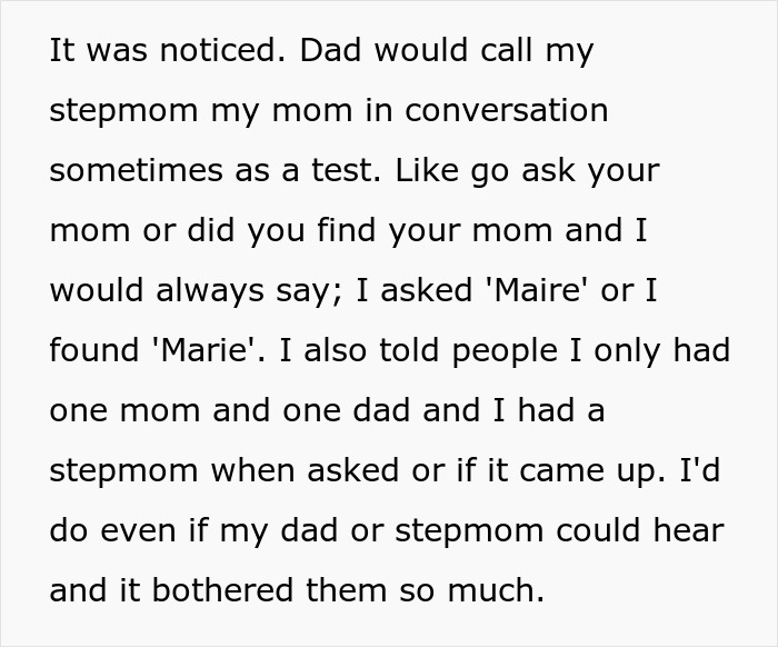 Dad, Stepmom Mock Teen’s Bio Mom, Kid Overhears Them, Quits Calling Stepmom “Mom” For Good