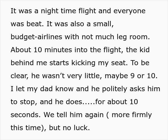 Rude Kid On Flight Won’t Stop Kicking Teen’s Seat, Dad Teaches His Parents A Lesson