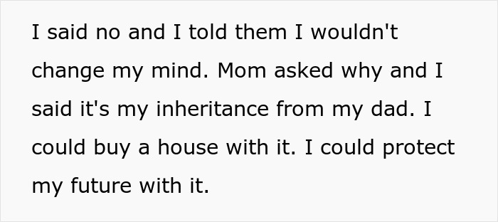 Teen Faces Family’s Guilt Trip Over His Inheritance, Refuses To Share It With “Random Kids”