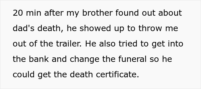 53YO Used To Live Off His Parents, Finally Has To Face The Consequences After Them Passing Away