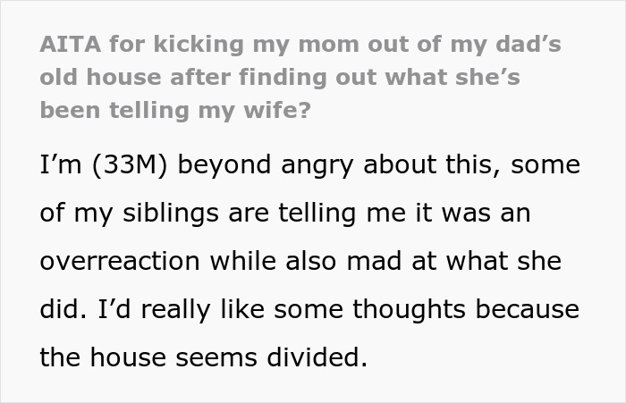 MIL Harasses DIL, Accuses Her Of Faking “Sob Story,” Son Tells Her To Get Out Of The House