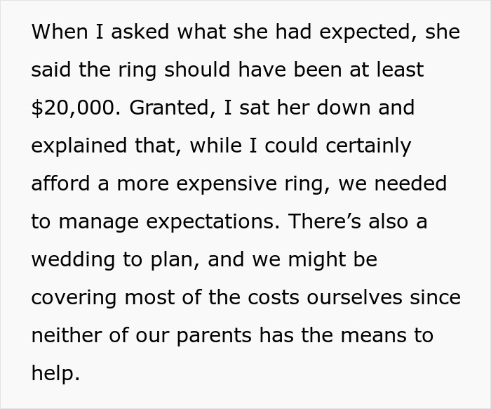 Woman Ends Up Single After Her Engagement Ring Expectations Make Fiancé Change His Mind