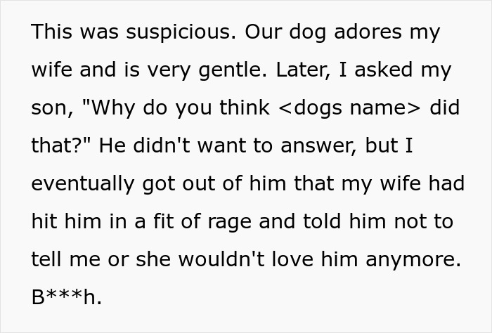 Man Is Confused After Dog Snaps At His Wife For Approaching Their 10YO, Turns Out She Was Abusive