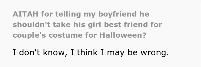 Man Picks His Best Friend For Couple’s Costume Instead Of GF, She Finds Out He Loves His Bestie